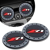 2 Piece Car Cup Holder for Chevy Z71 Silverado Colorado Coasters Waterproof Anti-Slip Accessories, Universal Silicone Cupholder Coaster