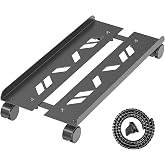 Hovadova Extra Large Computer Tower Stand, Mobile CPU Holder | Length 19.68 In PC Stand Fits Most PC Tower, PC Tower Stand With Cable Management and 4 Locking Wheels