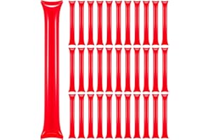 Lovecheer 50PCS Thunder Sticks Thicken Cheering Sticks Plastic Inflatable Noise Makers for Sports Team Spirit Party