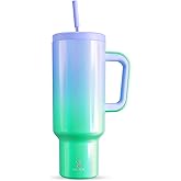 Meoky 50 oz Tumbler with Handle, Tumbler with Lid and Straw, Insulated Stainless Steel Travel Mug, 100% Leak-proof, Keeps Cold for 36 Hours or Hot for 12 Hours (Fairyland)