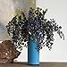 Rinlong 2Pcs Artificial Blueberries Fake Berries Stems Hanging Spray Frosted Blueberry Fall Floral Picks for Wreath Thanksgiving Decoration