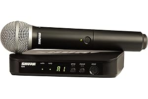 Shure BLX24/PG58 UHF Wireless Microphone System - Perfect for Church, Karaoke, Vocals - 14-Hour Battery Life, 100m Range | In