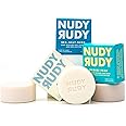 Nudy Rudy Bestie Bundle Bar Soap Pucks, Includes Milk Bar, Sea. Salt. Suds., Wasabi Pear, Made with Organic Shea Butter, Pure Plant Oils, Triple Milled Bars, All Skin Types, 4.2 oz Each - Pack of 3