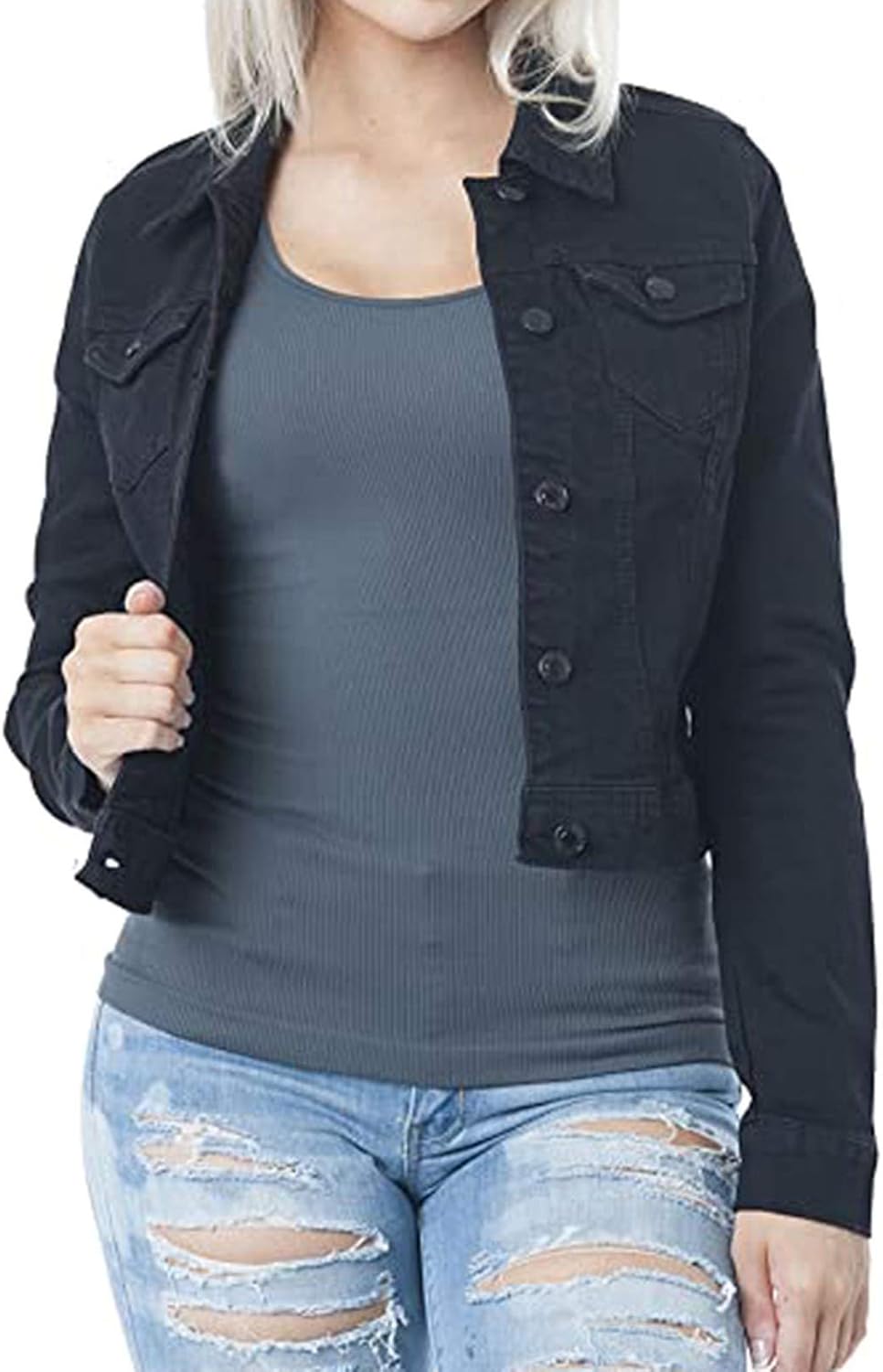 long sleeve denim jumper