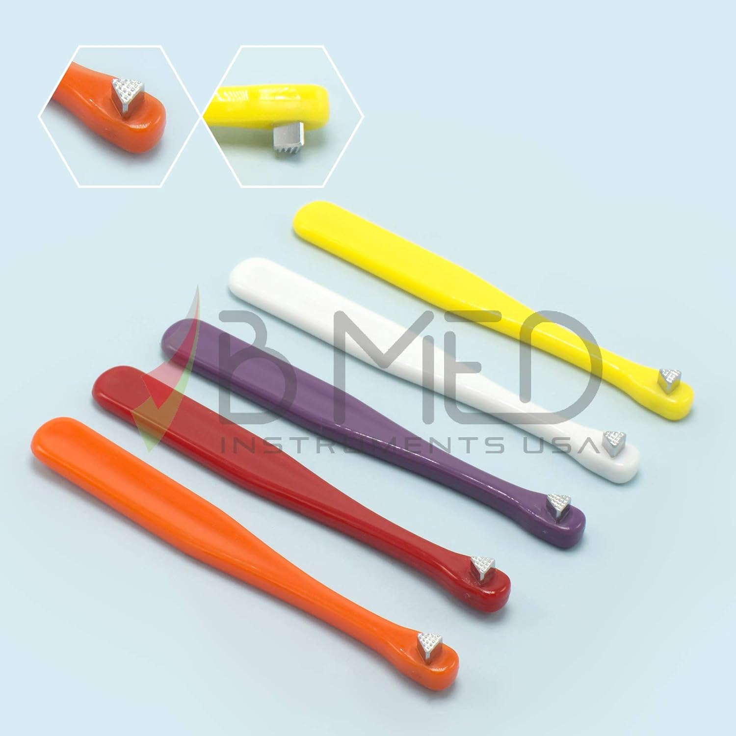5 Piece Dental Molar Band Seater Serrated Tips Nylon