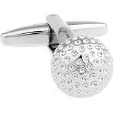 MRCUFF Golf Ball Pair Cufflinks in a Presentation Gift Box &amp; Polishing Cloth