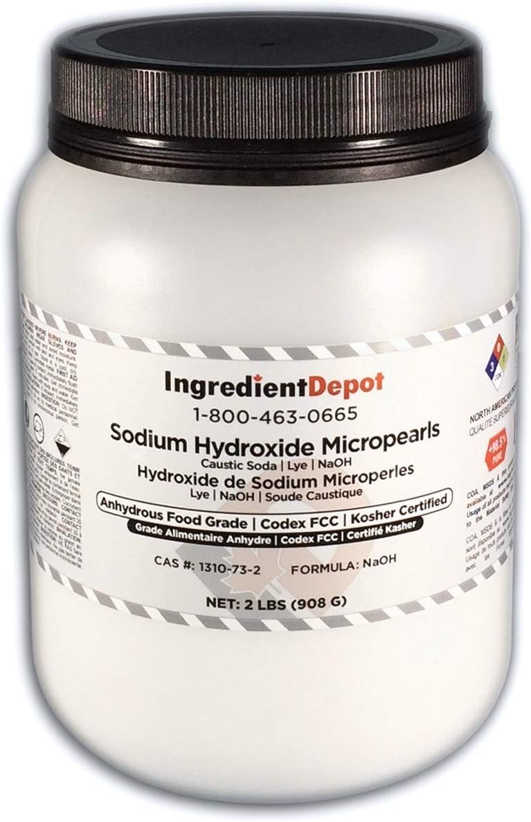 Sodium Hydroxide Micropearls Food Grade | 2 lbs