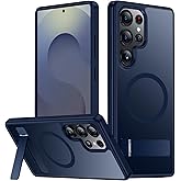 SPIDERCASE Magnetic for Samsung Galaxy S25 Ultra Case, [Compatible with Magsafe][ Military Grade Drop Protection] with Invisible Stand Shockproof Slim Case for S25 Ultra 5G,Blue