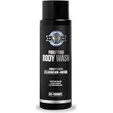 Game Face Grooming Body Wash &ndash; Men&rsquo;s 12 Fl Oz Shower Gel | Cleanses, Exfoliates, And Hydrates Your Skin And Face| Plant Based And Sulfate Free | Fig &amp; Coconut Scent