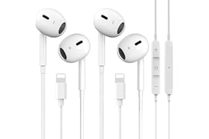GAXIWILO 2 Packs- Wired Headphones for iPhone Earbuds Built-in Microphone & Volume Control Nosie Reduction Headsets Compatible with iPhone 14/13/12/11/XR/XS/X/8/7/SE/Pro/Pro Max/Support All iOS System