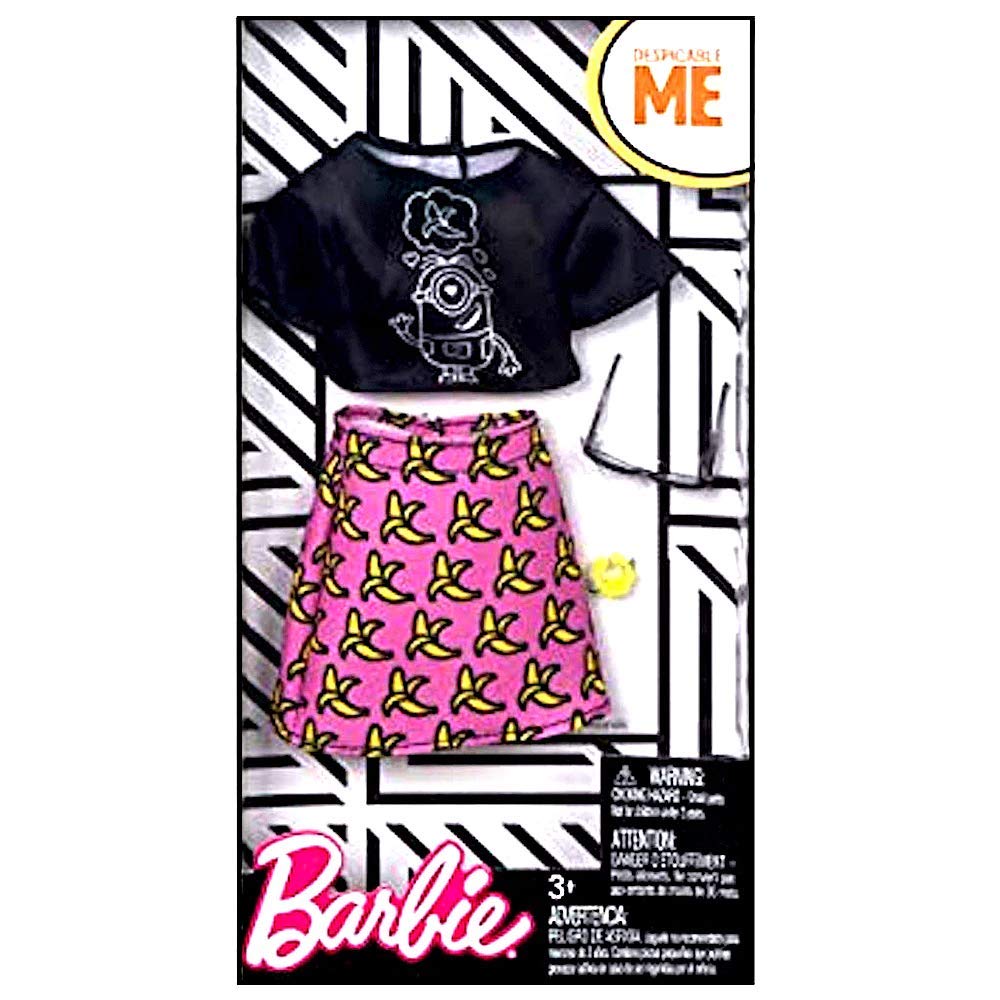 Barbie Despicable Me Black Top & Banana Skirt Fashion Pack