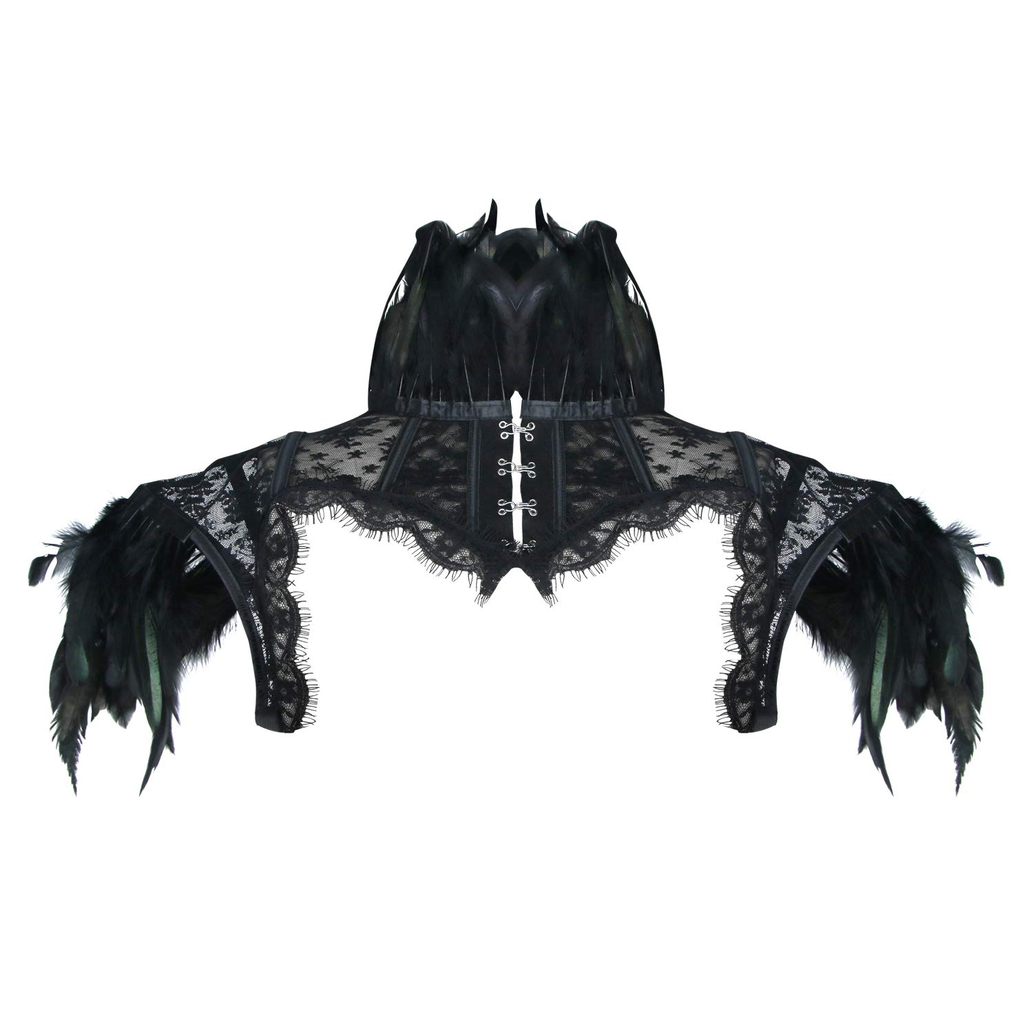 Women's Steampunk Gothic Accessories Lace Feather Bolero Jacket Shrug