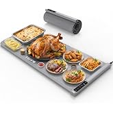 FEPPO Warming Mat for Food, 36"x16" Electric Food Warming Mat 500W | with 7 Temp Settings, Rollable Silicone Food Warmer with Temp Memory, Timer &amp; Child Lock, Ideal for Gatherings &amp; Catering
