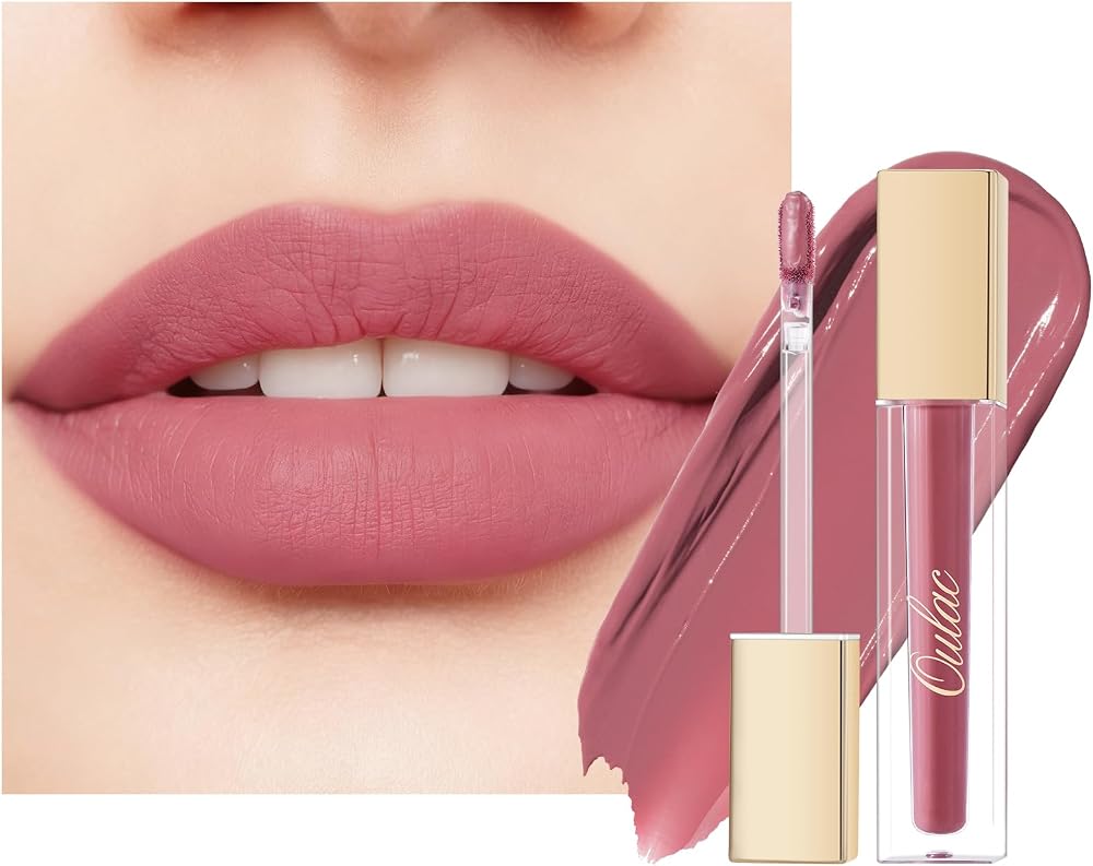 Oulac Matte Liquid Pink Nude Lipstick Long Lasting Vegan Lip Stain