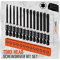HORUSDY 13-Piece Impact Rated 3" Security Torx Bit