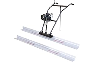 TOMAHAWK Power Screed Concrete Finishing Vibra Tool with 14 ft & 12 ft Boards Bull Float Finisher Set