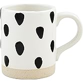Mud Pie Dots Stoneware Mug; 8 oz