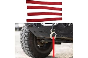 JUNLELI Car Winch Hook Pull Straps Hook Strap Winch Cable Rope Nylon Winch Strap for Universal Vehicle Exterior Accessories R