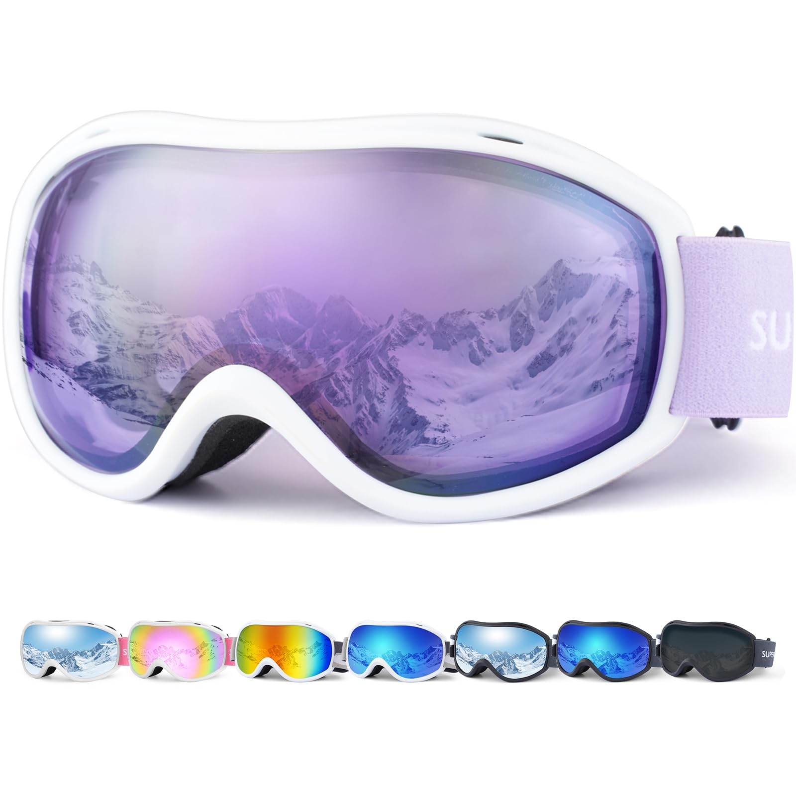 Supertrip Ski Goggles for Men Womens Anti-fog skiing goggles UV Protection Snow Snowboarding Goggles for Adult Youth