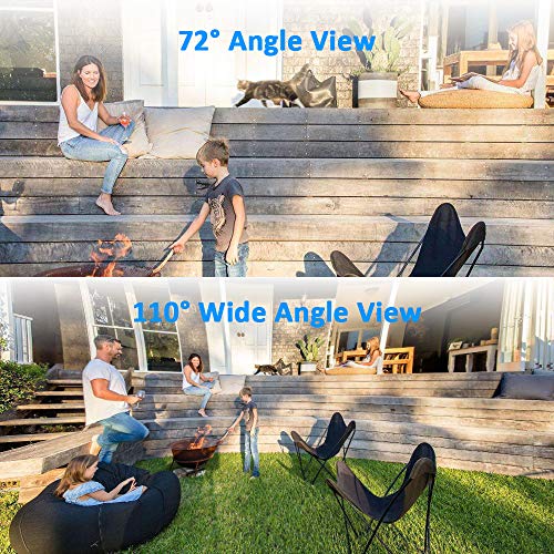 Ctronics WiFi Camera Outdoor, 1080P Wireless Security IP Camera with 110°Wide View, Two-Way Audio, Instant Notification of Motion Detection, 98ft Night Vision, White - Thumbnail 5