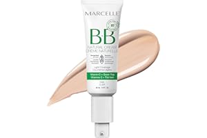 Marcelle BB Natural Cream, Fair, Light Coverage, with Hydrating Vitamin C and Green Tea Extract, Hypoallergenic, Fragrance-Fr