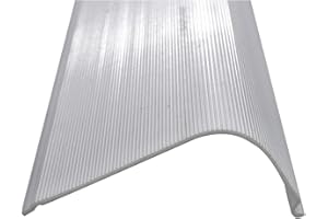 BEAM LIGHTING PLASTICS YOUR DIFFUSER SOURCE Beam Lighting Under Cabinet Light Cover Replacement | White Ribbed Acrylic Diffuser (Curved, 18")