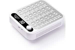 Makartt Nail Dust Collector - Professional Powerful Suction Larina Dust Collector Nail Tech LED Display, Adjustable Speed Reusable Filter, Strainer Panel for Acrylic Nail Polishing Manicure Salon Home