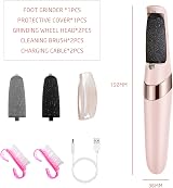 BEIIEB Electric Foot Grinder Rechargeable Waterproof Callus Remover Hard Skin view 2