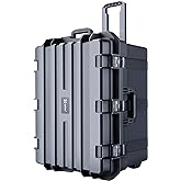 Lykus HC-6540 Large Waterproof Hard Case with Wheels and Customizable Foam, Interior Size 25.6x18.9x15 inch, Suitable for large electronic equipment and more