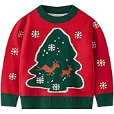 Ugly Christmas Sweater Kids Cute Toddler Boys Girls Long Sleeve Christmas Tree Elk Little Kid Christmas Outfit