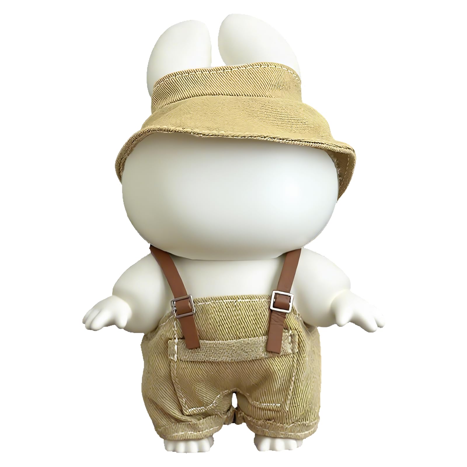 Photo 1 of 17cm Doll Clothes Designer Set ?NO Doll?-Vintage Casual Style Overalls with Hat -Standing Original Outfits (Khaki)