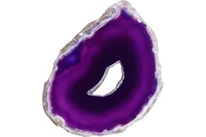 dssmboom Set of 10 Natural Agate Slices Stone for Home Decoration Place Cards, Irregular Geode Agate Stone for Jewelry Making, Purple