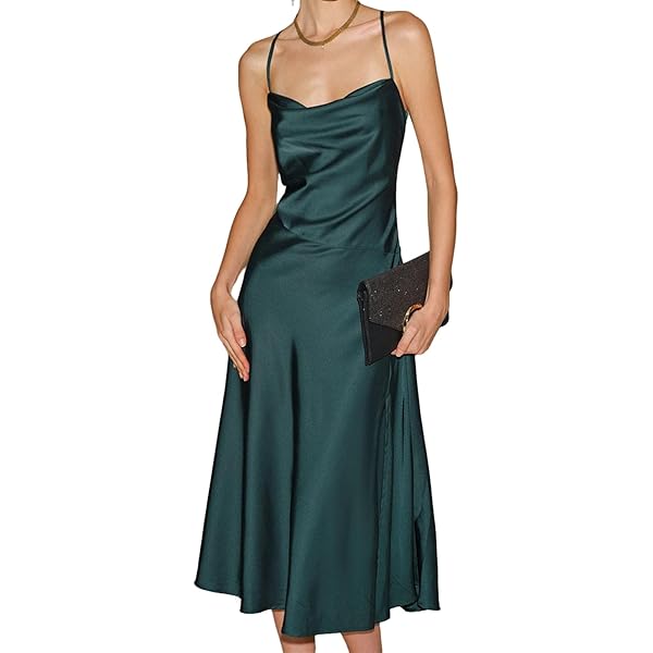 Amazon.com: The Edit by DB Studio Square Neck Sculpting Satin Midi Dress,  Elegant Cocktail and Wedding Guest Dress for Women with Fitted Silhouette  for Formal Events Special Occasions, Women's Size 2, Dusty