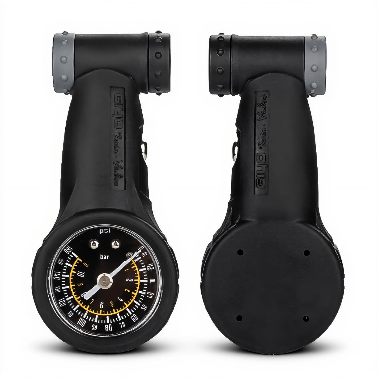 Bike Tire Gauge Heavy Duty Tire Pressure Gauge for Both Presta and Schrader Type Valve Lightweight Portable