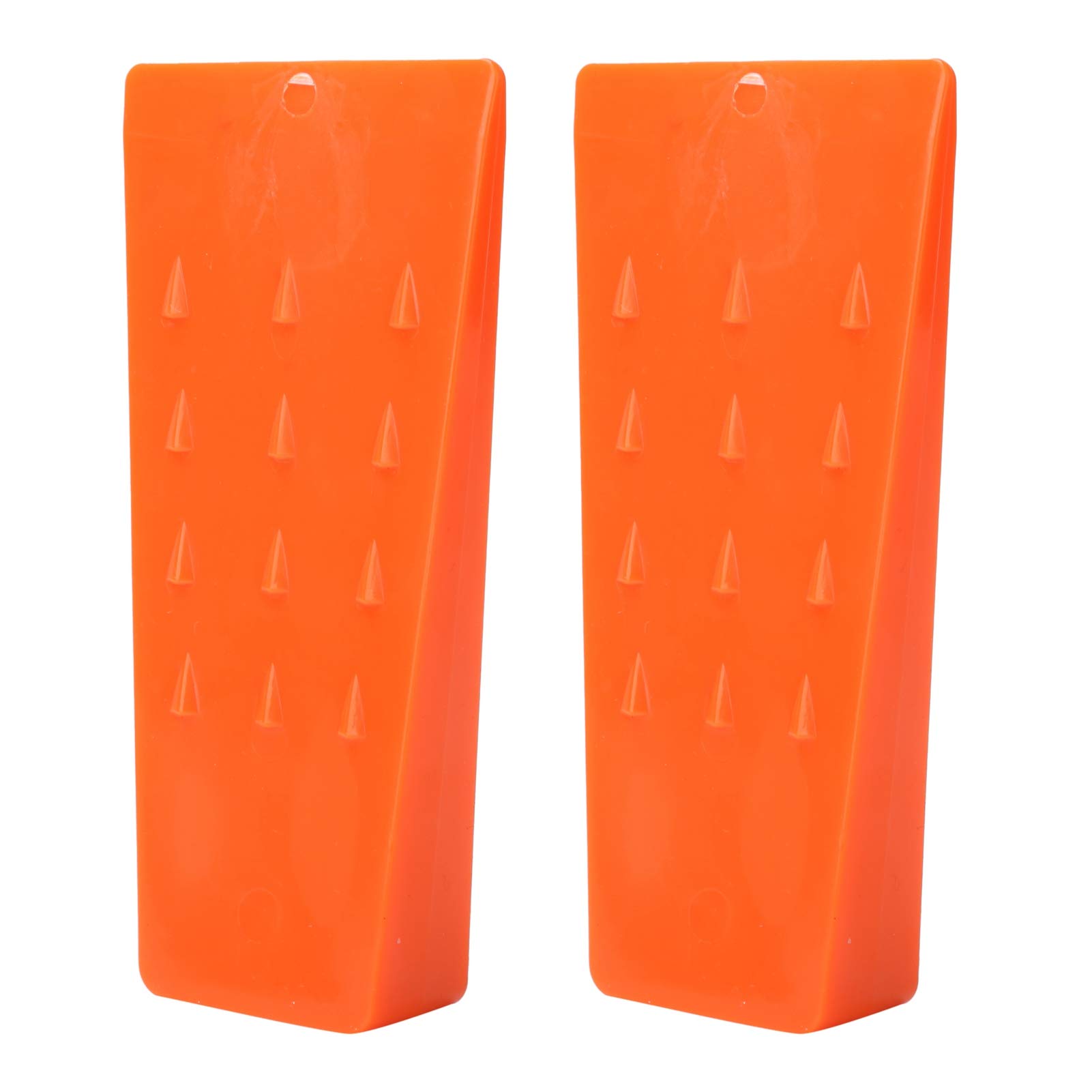 2Pcs Spiked Felling Wedges for Tree Cutting, Portable Plastic Felled Spiked Wedges Wood Splitting Wedges Chainsaw Accessories Logging Tools for Forestry and Logging 5.6X2.8X1.0In