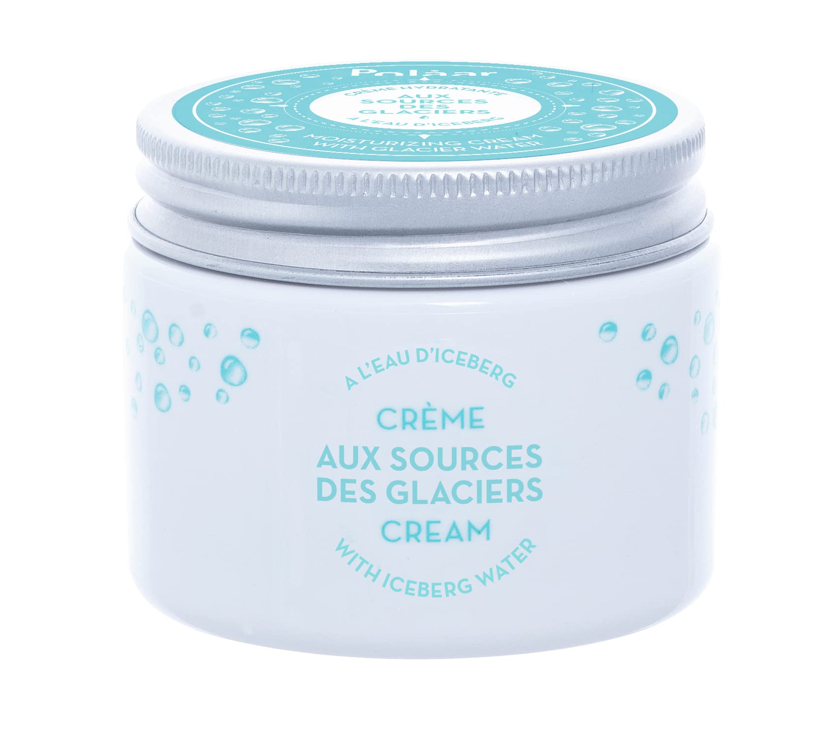 Polåar - Ice Source Moisturizing Cream with Iceberg Water - Moisturizing Cream with Hyaluronic Acid - 24h Hydration - Normal to Dry Skin - 95% Naturalness, Vegan, Made in France - 50 ml
