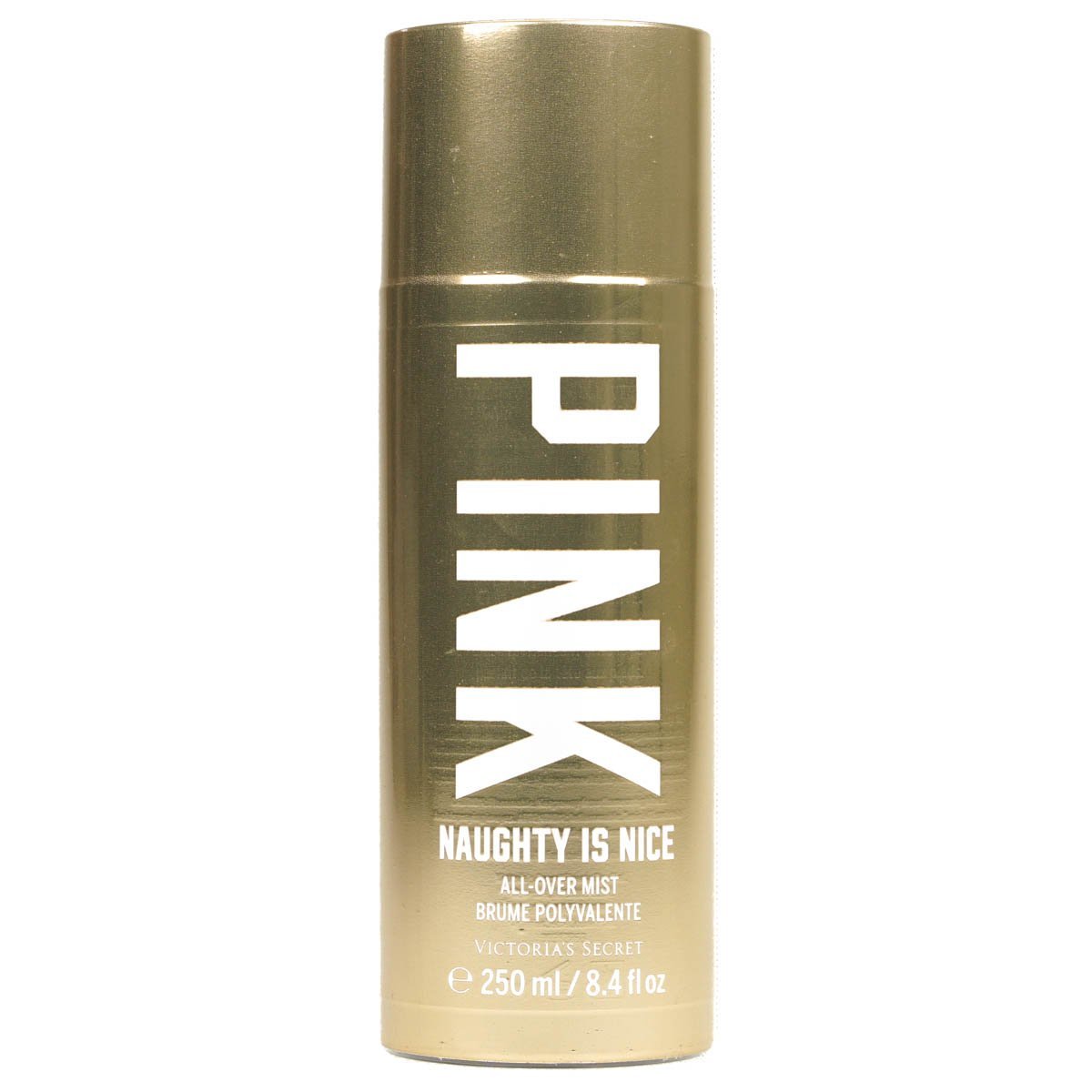 Victoria's Secret PIink Naughty Is Nice All Over Mist 8.4 Ounce Spray Gold Holiday Fragrance Collection