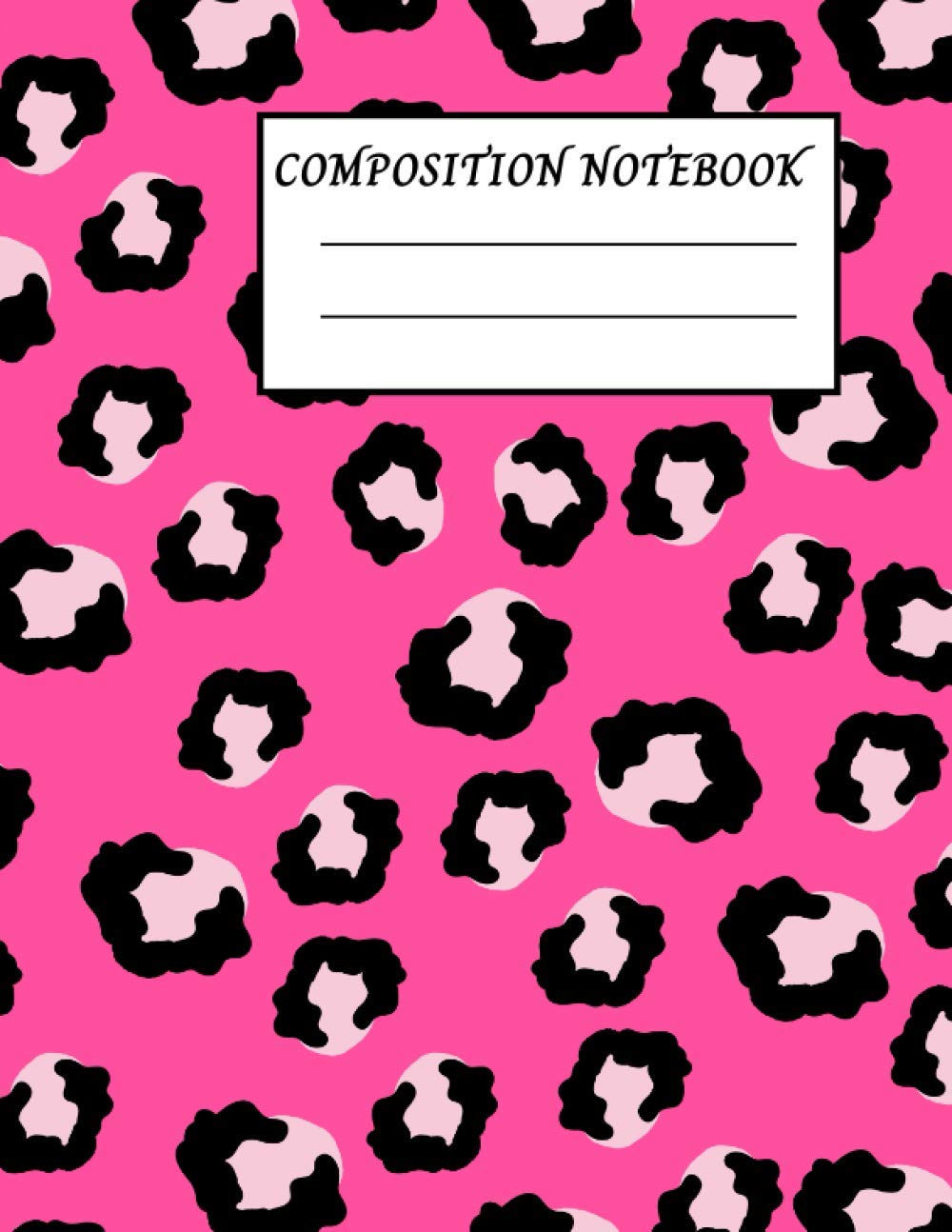 Pink Leopard Print Composition Notebook: cheetah print journal- College Ruled 120 Pages - Large 8.5 x 11