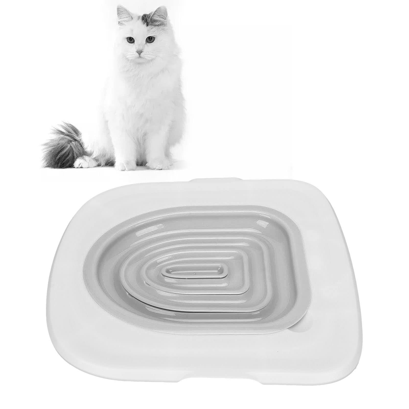 KENANLAN Cat Toilet Training Kit, Cat Toilet Trainer, Cat Potty Training Toilet Seat, ABS Universal Reusable Environmentally Friendly Cat Toilet Trainer for Pet Cleaning(C)