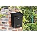 Serenelife Indoor & Outdoor Wall Mount Locking Mailbox | Secure Key & Lock Mechanism | Weather Resistant & Durable | Easy Access Metal Flap | Includes 2 Keys & Mounting Hardware | 13x14x5 IN