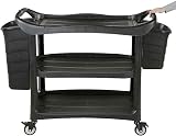 CVS2020 Heavy-Duty Storage Trolley - 3 Shelves, 2 Buckets, 75mm Wheels view 8