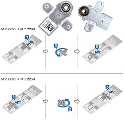 Deal4GO M.2 2280 SSD Heatsink Thermal Shield 26X1Y