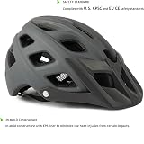 EXCLUSKY Mountain Bike Helmet Adults Lightweight 18 Vent Grey 56-61cm view 4