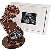 Heart's Sign Ultrasound Picture Frames Bundle - Pregnant Mom Gifts Ideas | First Time Mom Gift Sonogram Picture Frame