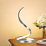 KARMIQI Dimmable LED Table Lamp for Bedroom, 7W Touch Control Table Lamp, Modern Spiral Bedside Nightstand Lamp for Living Ro