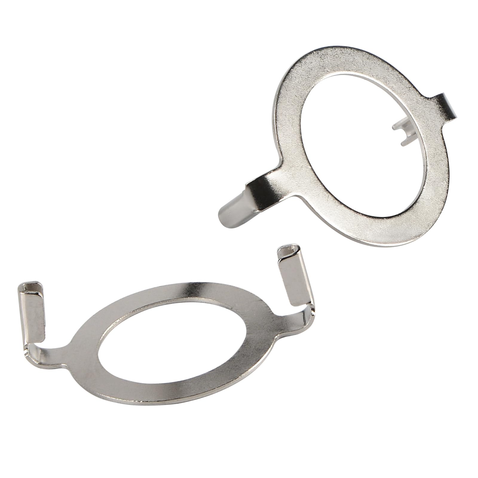 Photo 1 of E27 Phenolic Socket Lamp Harp Saddle Base 2 PCS Lampshade Holder Non-Slip UNO Collar Ring Adapter for E27 Threaded Base 1.65"/42mm, Silver
