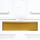 Zavia Internal Letterbox Draught Excluder 11.5 Inch Brass Metallic Plate view 7