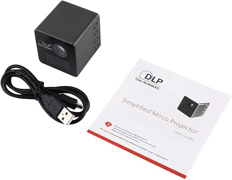 Mini Proyector DLP, Portátil Cubo 1080P Full HD LED proyector de ...