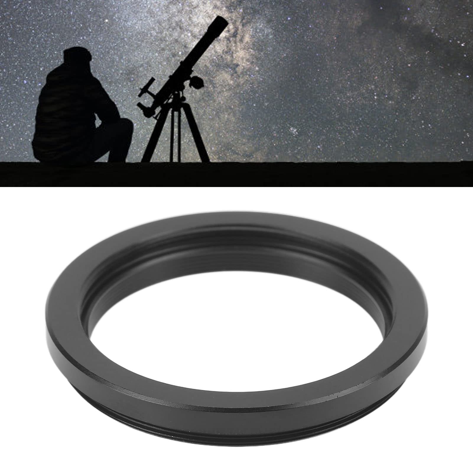 Telescope Adapter Ring M48x0.75mm to M42x0.75mm Male to Female Thread, Aluminum Alloy, Easy Installation Seamless Connection for Astronomical Telescopes