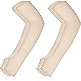 2 Pairs Protective Arm Sleeve for Men Women UV Protection Arm Sleeves Bruising Abrasions Tattoo Cover Up Sports Sleeve